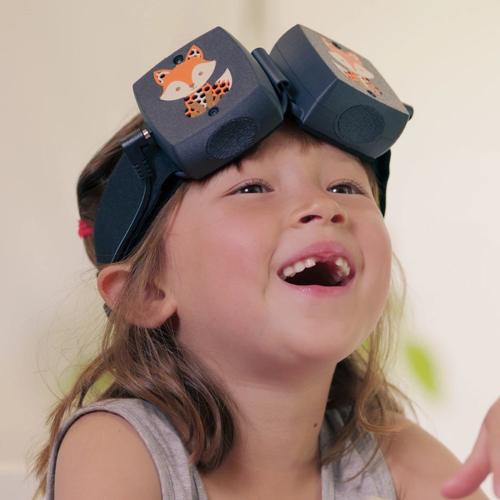 Casque Neuro+ préparé pour un enfant